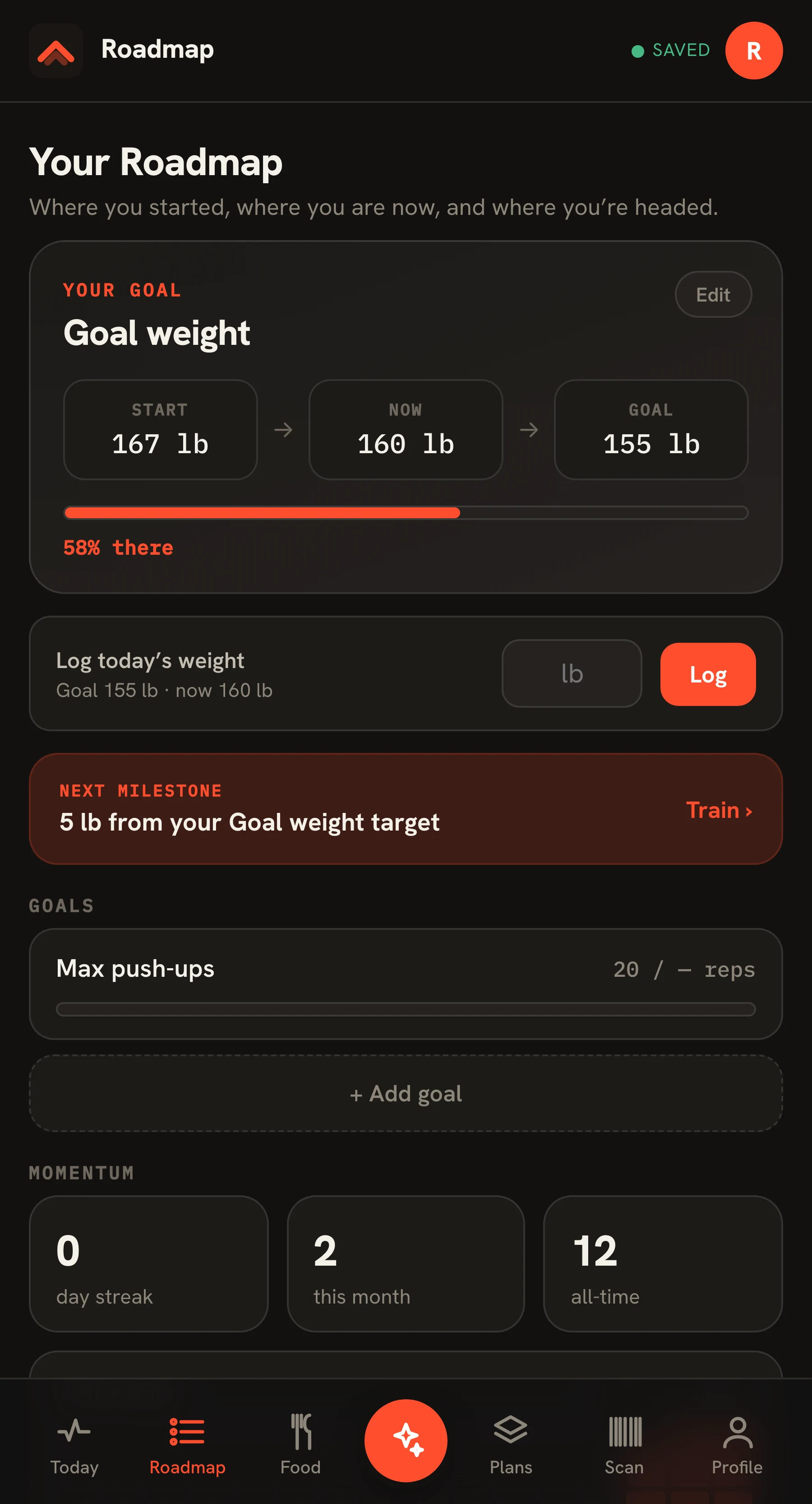 Your Roadmap — start, now, goal